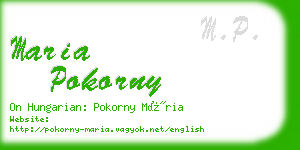 maria pokorny business card